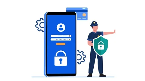 Cyber security of digital data network protection Stock Footage 267185791