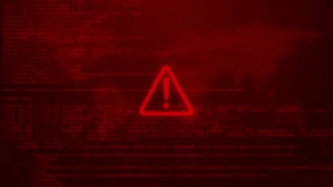 Cyber security digital glitch effect with noise background. Error signal. Virus Stock Footage 295180495