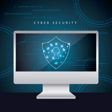Cyber security digital Illustrazione stock