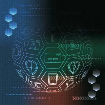 Cyber security digital Stock Illustration