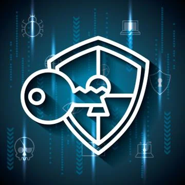 Cyber security digital Stock Illustration