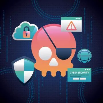 Cyber security digital Stock Illustration
