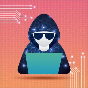 Cyber security digital Stock Illustration