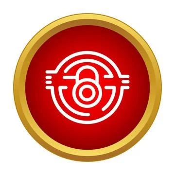 Cyber security digital lock system icon Stock Illustration