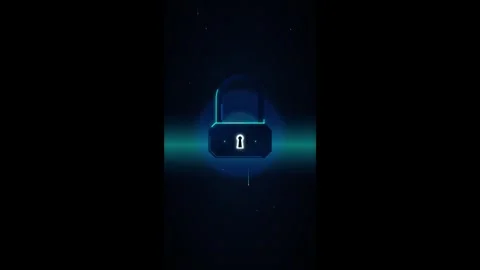 Cyber security digital padlock animation: data protection and network priva.. Stock Footage 337558854