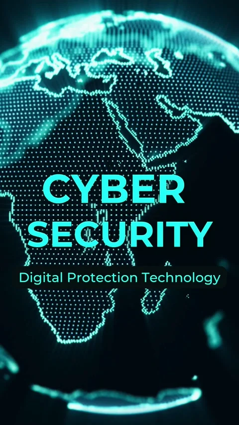 Cyber Security Digital Protection Technology Background Animation Stock Footage 335474681