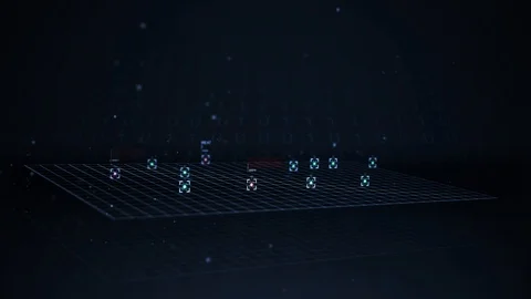 Cyber Security Division detecting Threat Detected on a computer network Video stock 86419724