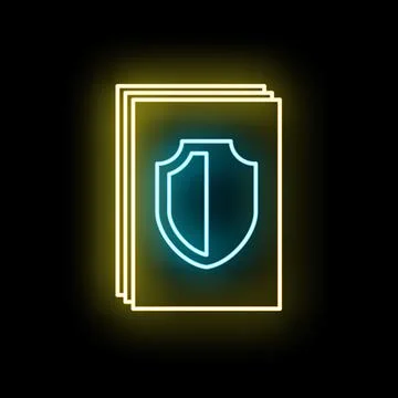 Cyber security documents protecting confidential data files Illustrazione stock