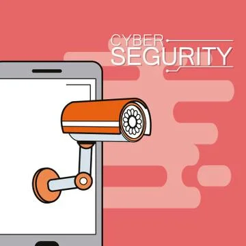 Cyber security emblem Stock Illustration