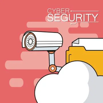 Cyber security emblem Stock Illustration