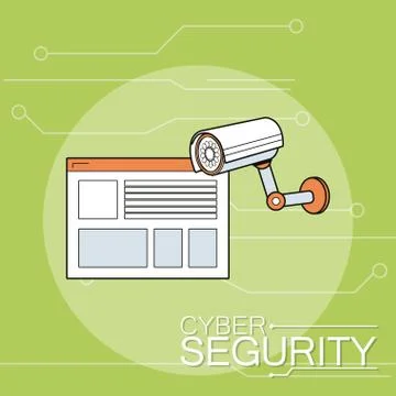 Cyber security emblem Stockillustratie