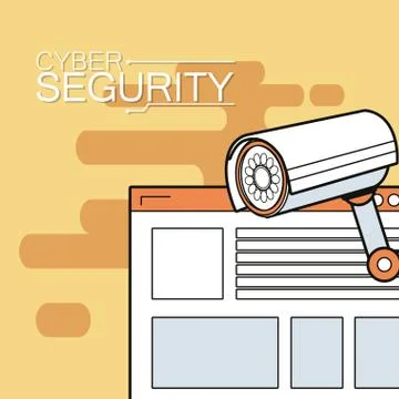 Cyber security emblem Stock Illustration