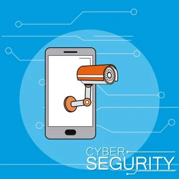 Cyber security emblem Stockillustratie