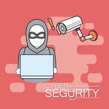 Cyber security emblem Stockillustratie