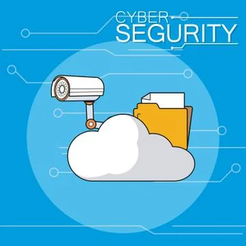 Cyber security emblem Stockillustratie