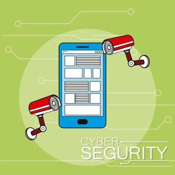 Cyber security emblem イラスト素材