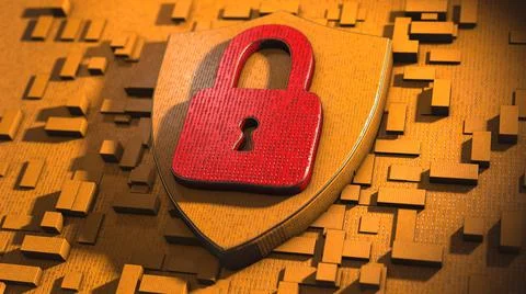 Cyber security encrypted data networks secure global information technology  Stock Illustration