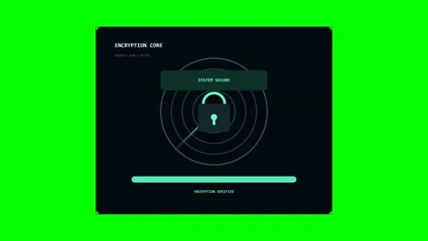 Cyber security encryption core loading screen graphic animation Stock-Footage 346981856