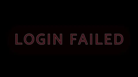 Cyber Security Error: Login Failed Digital Warning Message Graphic Interface Stock Footage 340108281