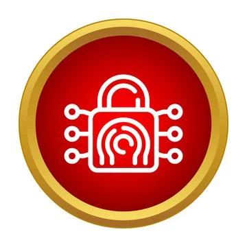 Cyber security fingerprint lock access control system Illustrazione stock