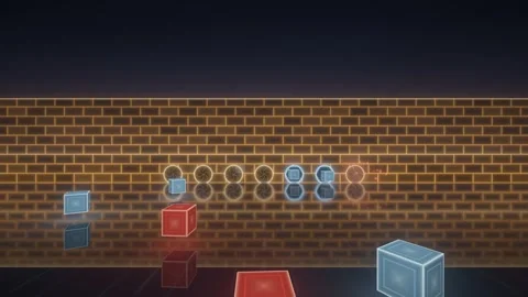 Cyber Security Firewall Packet Inspection Amber Wall Seamless Loop Stock Footage 346878708
