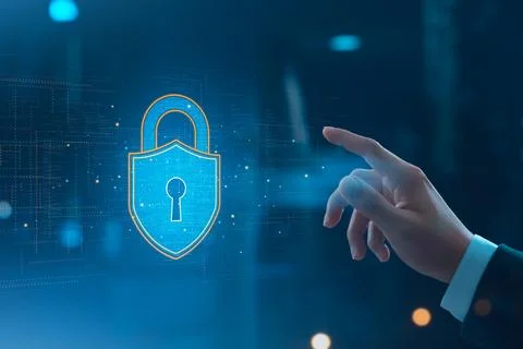 Cyber ??Security, Firewalls, Internet Security, Data Protection Digital crime Stock Photos