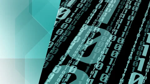 Cyber security flowing binary backdrop motion layout for data breach prevention Stock Footage 254228527