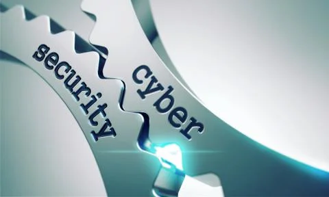 Cyber Security on the Gears. Stock Illustration