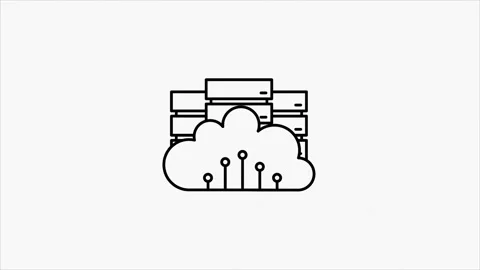 Cyber security glitch icon on dark background. Security concept. Motion graphics Видео 153839694