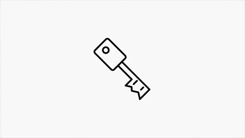 Cyber security glitch icon on dark background. Security concept. Motion graphics Stockbeeldmateriaal 153842153