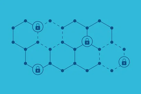 Cyber security graph internet business concept Stock-Illustration