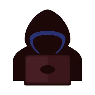 Cyber security, hacker character Stock Illustration