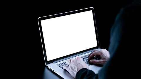 Cyber security hacker concept. Internet web hack technology. Digital laptop i 写真素材