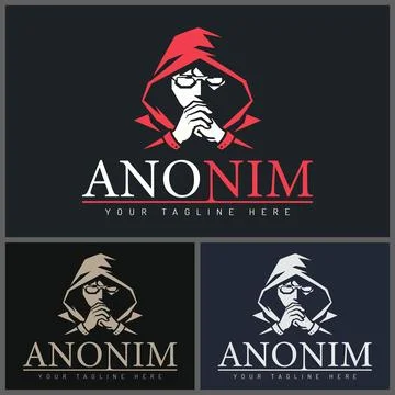 Cyber Security Hacker Mascot Logo Set Vector Illustration Stock Illustration