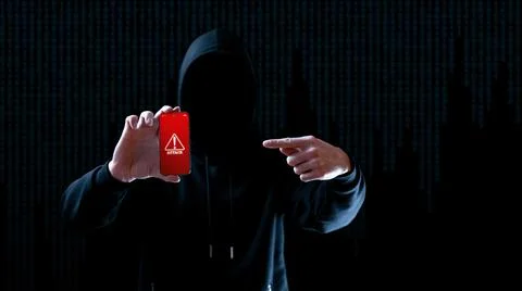 Cyber security hacker smartphone. Internet web hack technology. Digital mobil Stock Photos