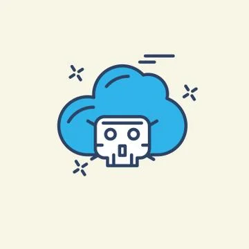 Cyber security icon with creative and unique style also with light background Illustrazione stock