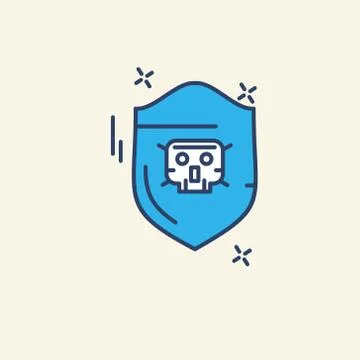 Cyber security icon with creative and unique style also with light background 스톡 일러스트