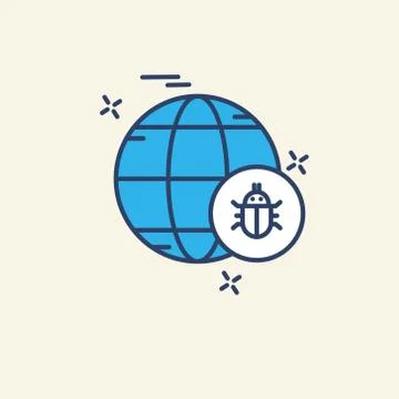 Cyber security icon with creative and unique style also with light background Stock Illustration