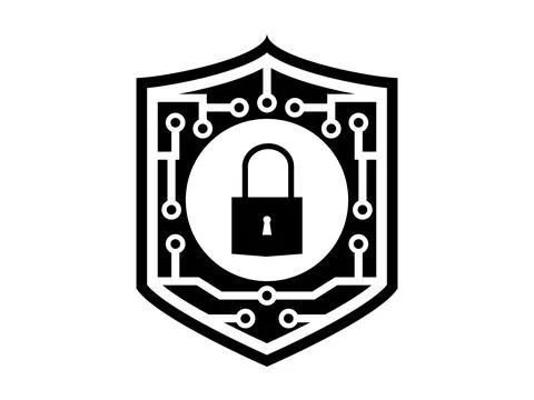 Cyber Security Icon, Data Protection and Network Safety Vector Illustration Stock Illustration