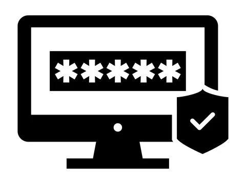 Cyber Security Icon with Data Protection and Network Safety Symbol Vector I.. Stock Illustration