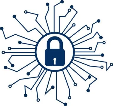 Cyber security icon design, Security sign, Artificial Intelligence, Interne.. Stock Illustration