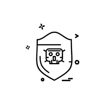 Cyber security icon design vector Illustrazione stock