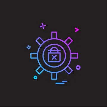 Cyber security icon design vector Illustrazione stock