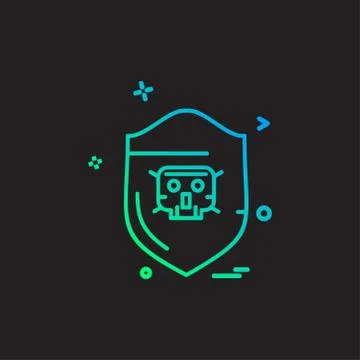 Cyber security icon design vector Illustrazione stock