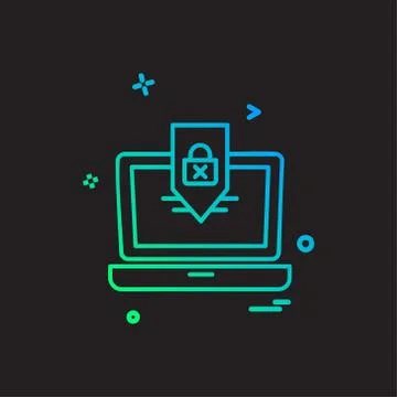 Cyber security icon design vector Illustrazione stock