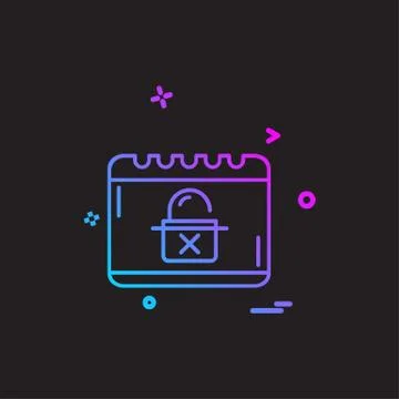 Cyber security icon design vector Stock Illustration