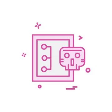 Cyber security icon design vector Illustrazione stock