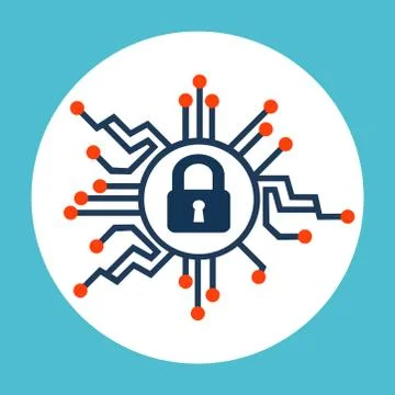 Cyber security icon Stock Illustration