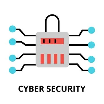 Cyber security icon Illustrazione stock