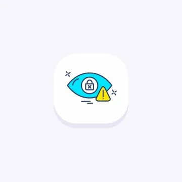 Cyber security icon with light background and rounded edges Illustrazione stock